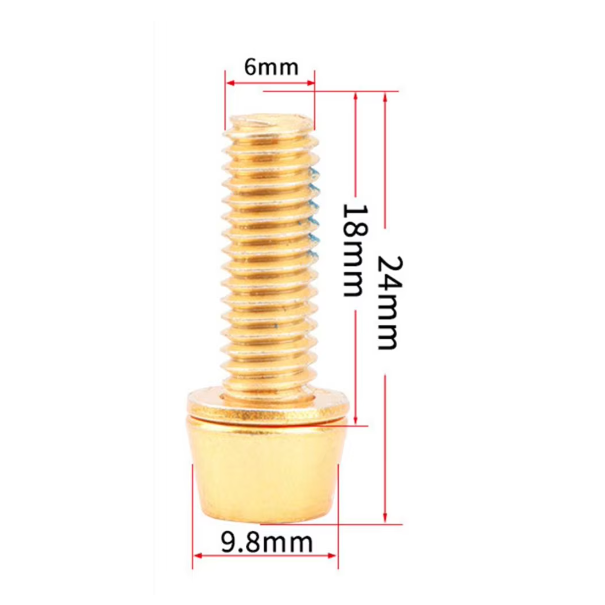 23110 IIIPRO M6*18mm Bicycle Crank Stem Fixed Bolts Road Folding MTB Bike Disc Brake Caliper Screw